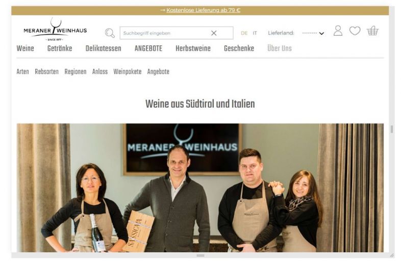 Negozio del cliente Meraner Weinhaus
