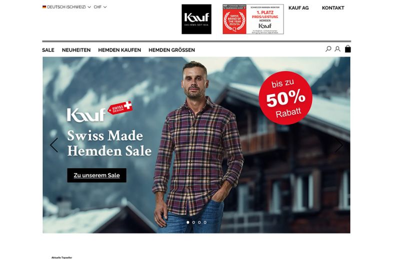Onlineshop des Kunden kauf.ch