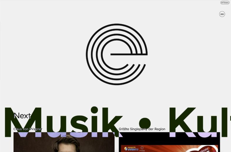 Onlineshop des Kunden eventhalle Westpark