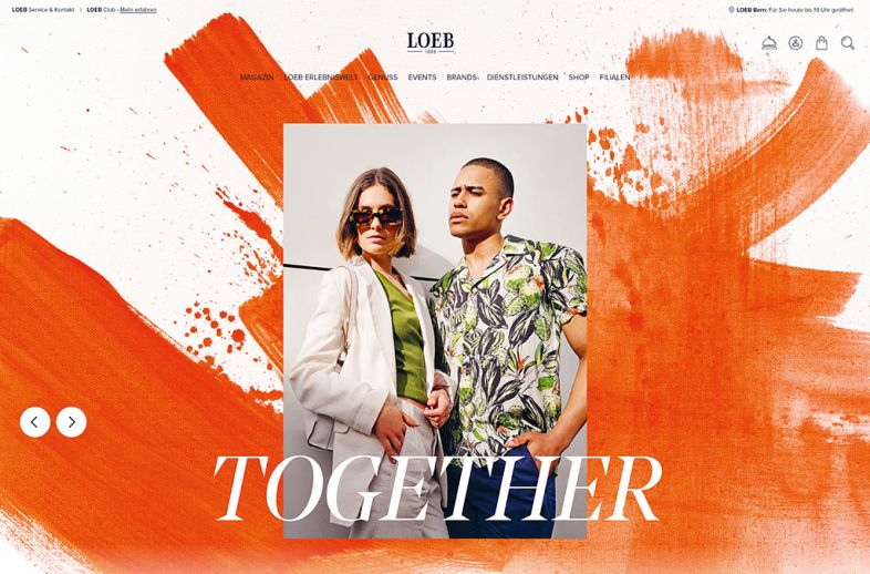 Onlineshop des Kunden LOEB- das persönlichste Warenhaus der Schweiz