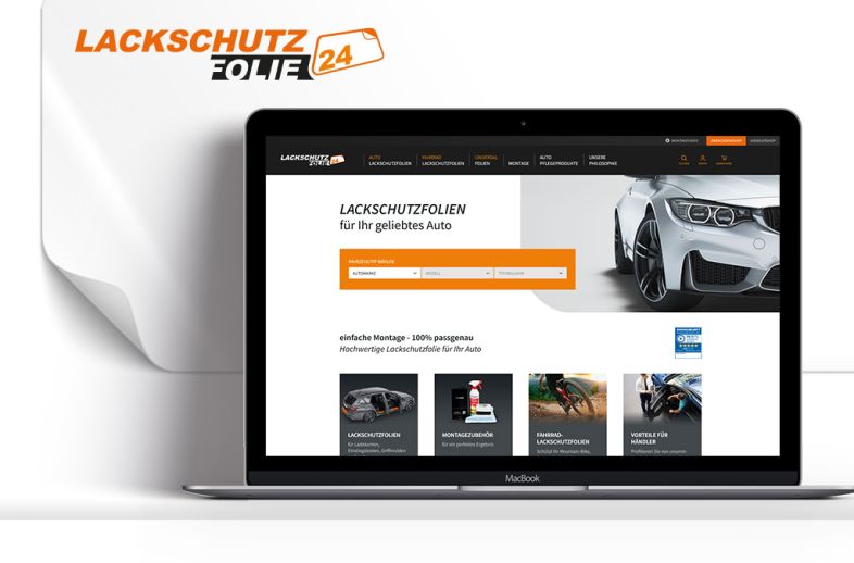 Onlineshop des Kunden Lackschutzfolie24