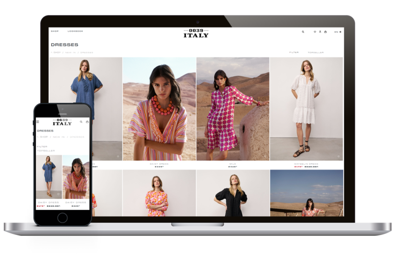 Onlineshop des Kunden 0039 Italy – Digitaler Laufsteg und Brandshop