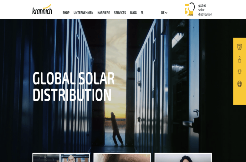Onlineshop des Kunden Krannich Solar