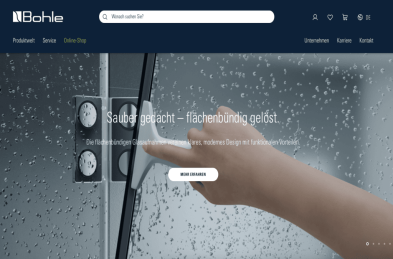Onlineshop des Kunden Bohle AG
