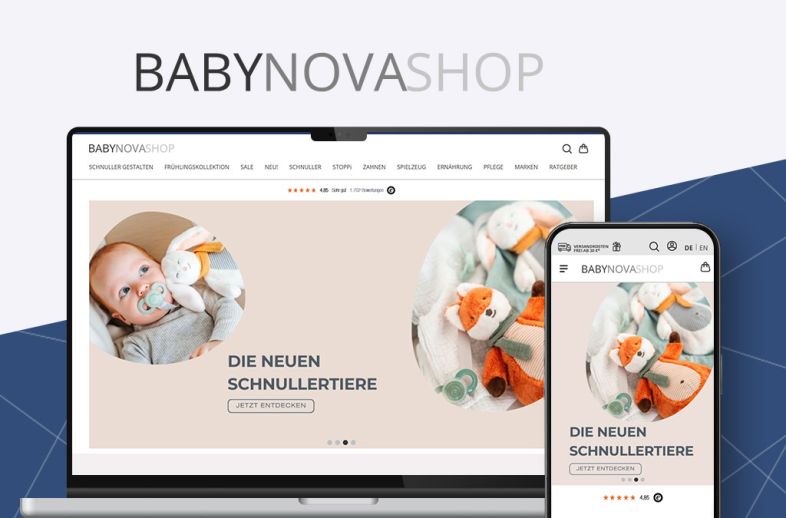 Onlineshop des Kunden Baby-Nova-Shop