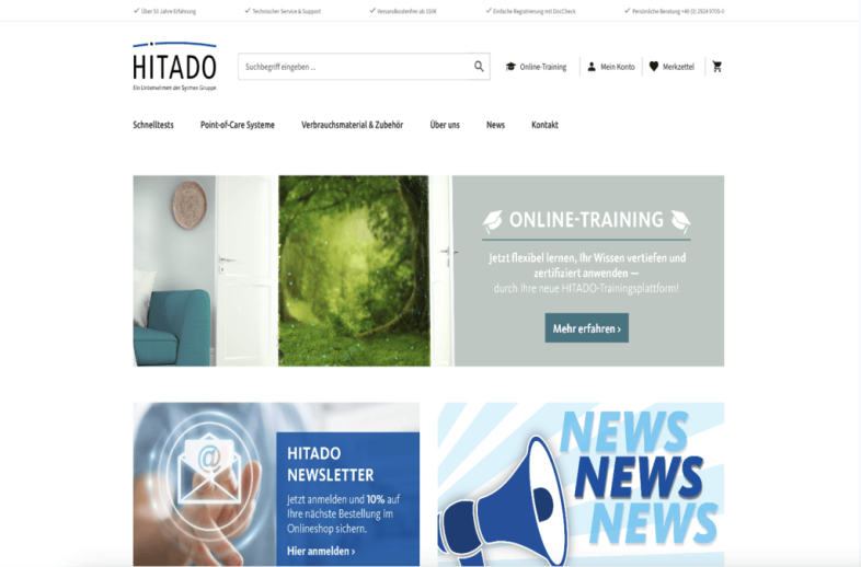 Winkel van de klant Hitado GmbH