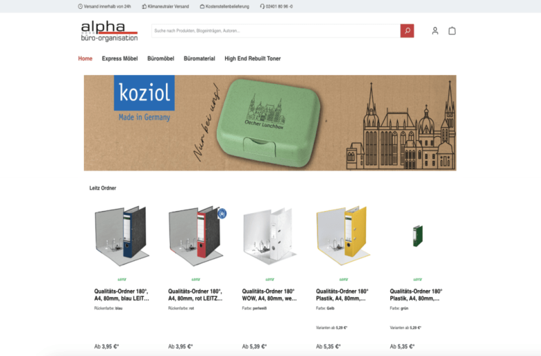 Winkel van de klant alpha büro-organisation