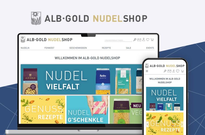 Onlineshop des Kunden Alb-Gold Nudelshop
