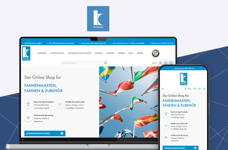 Onlineshop des Kunden fahnenmast.com