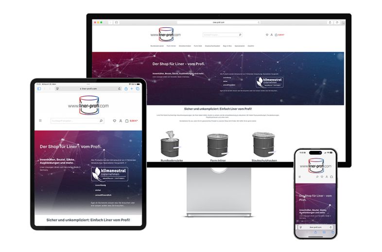 Onlineshop des Kunden Liner Profi