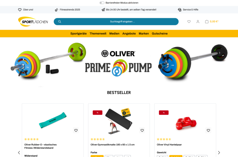 Onlineshop des Kunden Erfolgreicher Shopware-Relaunch für Sportlädchen