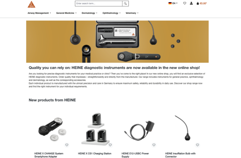 Winkel van de klant HEINE Optotechnik GmbH & Co.KG