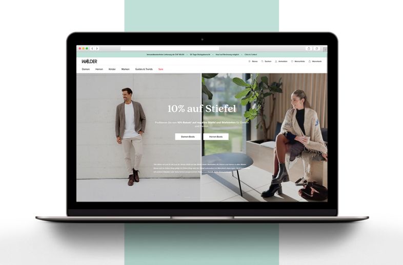 Onlineshop des Kunden Walder.ch B2C Onlineshop