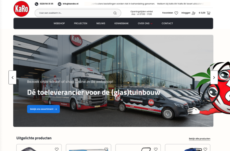 Winkel van de klant Karo Tuinbouwtechniek