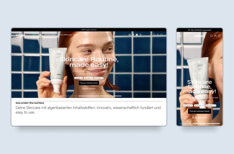 Onlineshop des Kunden salted Beauty
