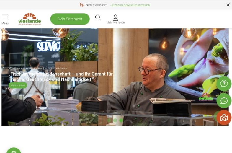 Onlineshop des Kunden Vierlande Food