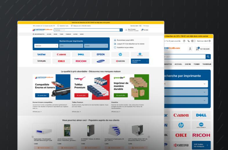 Onlineshop des Kunden CartoucheClub