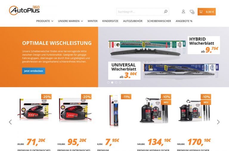 Onlineshop des Kunden autoplus360