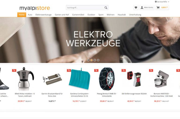 Winkel van de klant myAlpiStore