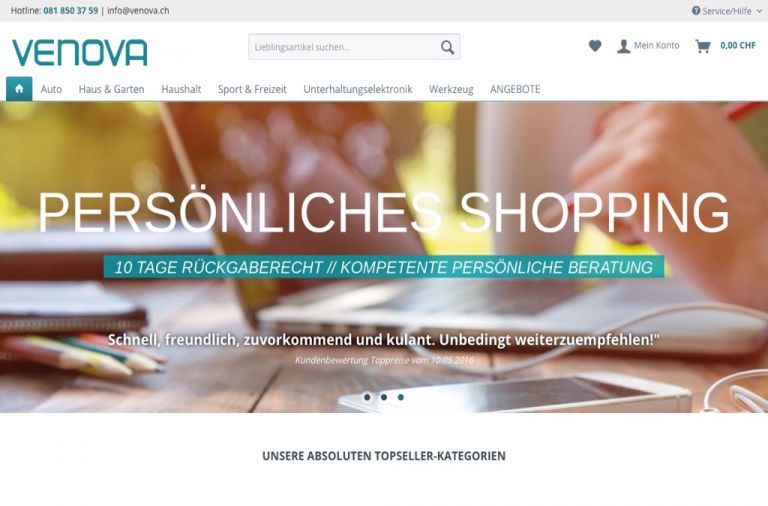 Winkel van de klant Venova
